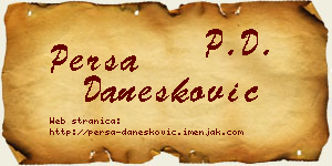 Persa Danesković vizit kartica